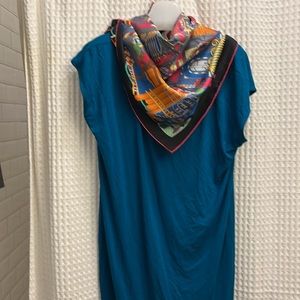 Eileen Fisher XL. T shirt turquoise dress